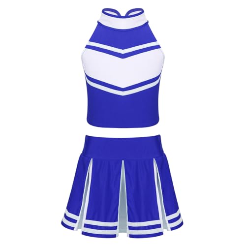 Chaoyinn Kind Pom-pom Girl Mädchen Schulmädchen Schuluniform Cheerleader Cosplay Kostüm Karneval Halloween Maskerade Party 6-14 Jahre Blau&Weiß 164 Chaoyinn Kind Pom-pom Girl Mädchen Schulmädchen Schuluniform Cheerleader Cosplay Kostüm Karneval Halloween Maskerade Party 6-14 Jahre Blau&Weiß 164 von Chaoyinn