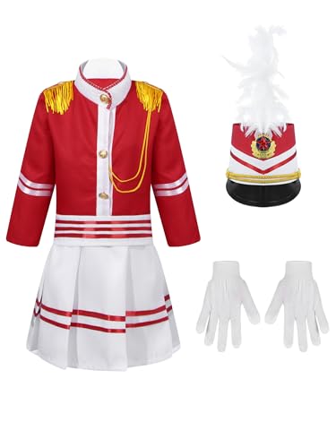 Chaoyinn Kinderkostüm Königliche Garde Junge Mädchen Karneval Uniform Fanfare Soldat Halloween Kostüm Fest Cosplay Rot B 122-128 Chaoyinn Kinderkostüm Königliche Garde Junge Mädchen Karneval Uniform Fanfare Soldat Halloween Kostüm Fest Cosplay Rot B 122-128 von Chaoyinn