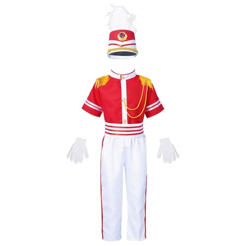 Chaoyinn Kinderkostüm Königliche Garde Junge Mädchen Karneval Uniform Fanfare Soldat Halloween Kostüm Fest Cosplay Rot C 98-104 Chaoyinn Kinderkostüm Königliche Garde Junge Mädchen Karneval Uniform Fanfare Soldat Halloween Kostüm Fest Cosplay Rot C 98-104 von Chaoyinn