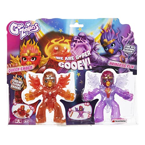 Character Options, uk_toys, CHTK4 Goozonians Doppelpack Dehnbares Squishy Buntes Spielzeug für Mädchen Entdecken Sie Versteckte Charms Sammelbare Actionfiguren Geburtstagsgeschenk für Mädchen 4+ von Character Options, uk_toys, CHTK4