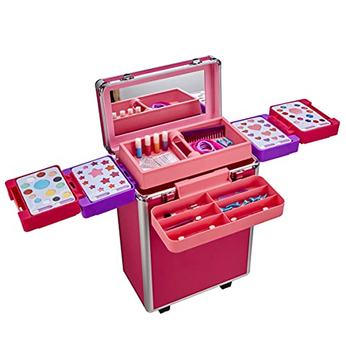 Shimmer and Sparkle Instaglam Make Up Trolley, Pull Along Makeup Trolley, 100 Pieces Including on Trend Makeup Colours, Nail Polishes, applicators, Hair Accessories. von Character Options