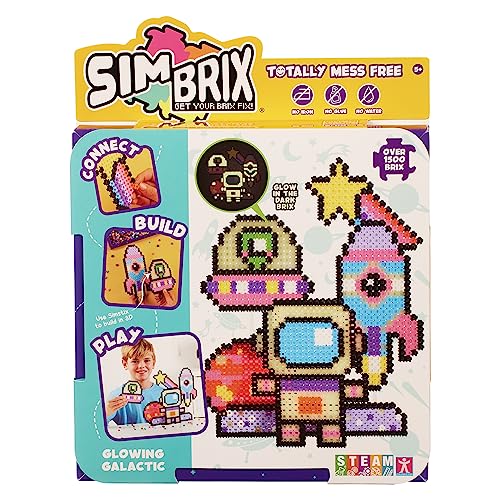 Character Options 07997 Simbrix Themenpaket ab 5 Jahren, leuchtende Galaktische mit 1500+ Brix, kreative Aktivität, Dampf, Kunst und Handwerk, Kinderspielzeug für Mädchen und Jungen ab 5 Jahren von Character Options