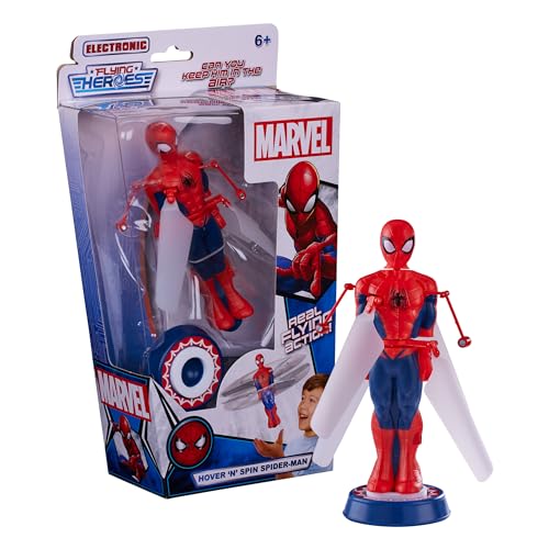 Character Options Flying Heroes Hover and Spin Spider-Man Action-Spielzeug, elektronische echte Flugaktion! Handgesteuerte Hover-Action, Jungen ab 6 Jahren von Character Options