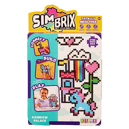 Character Options Simbrix Starter Pack Rainbow Palace mit 1000+ Brix, kreative Aktivität, Dampf, Kunst und Handwerk, Kinderspielzeug für Mädchen und Jungen ab 5 Jahren von Character Options