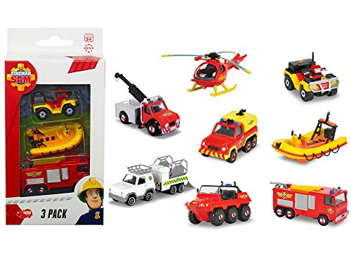 Fireman Sam Three Pack Die-cast (Jupiter / Venus / Neptune) 3-pack (modell sortiert) von Smoby