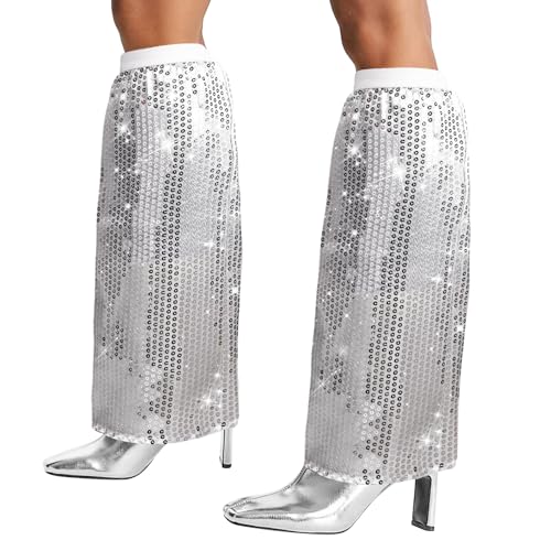 Abba Kostüm Damen, Pailletten Stulpen Disco Style, 70s Glitzer Schlager Outfit, Retro Hippie Stulpen, Karneval Fasching Discokugel Abba Kostüm Damen, Pailletten Stulpen Disco Style, 70s Glitzer Schlager Outfit, Retro Hippie Stulpen, Karneval Fasching Discokugel von Charfia