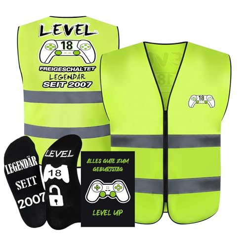 18. Geburtstag Junge, Geschenk 18. Geburtstag Junge 18 Geburtstag Deko Geschenke für 18 Jährige Jungen Geschenk zum 18 Geburtstag Junge, Lustige Geschenke Geburtstag Weste mit Socken Grußkarten 18. Geburtstag Junge, Geschenk 18. Geburtstag Junge 18 Geburtstag Deko Geschenke für 18 Jährige Jungen Geschenk zum 18 Geburtstag Junge, Lustige Geschenke Geburtstag Weste mit Socken Grußkarten von Charfia