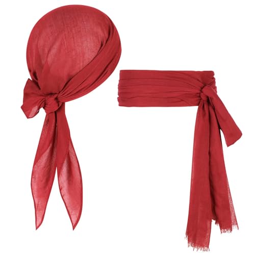 Charfia Piraten Accessoires Damen Herren, Piraten Kopftuch Taillengürtel Piratenkostüm Damen Herren Accessoires, Pirat Kostüm Frauen Damen Herren Bandana Gürtel für Fasching Karneval Halloween Charfia Piraten Accessoires Damen Herren, Piraten Kopftuch Taillengürtel Piratenkostüm Damen Herren Accessoires, Pirat Kostüm Frauen Damen Herren Bandana Gürtel für Fasching Karneval Halloween von Charfia