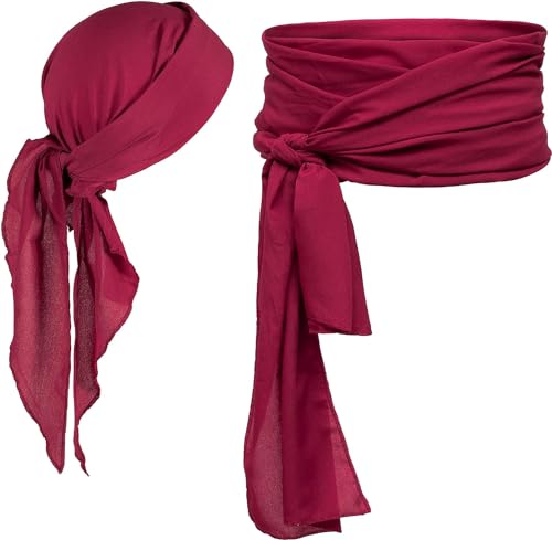 Piraten Accessoires Damen Herren, Piraten Kopftuch Taillengürtel Piratenkostüm Damen Herren Accessoires, Pirat Kostüm Frauen Damen Herren Bandana Gürtel für Fasching Karneval Halloween Piraten Accessoires Damen Herren, Piraten Kopftuch Taillengürtel Piratenkostüm Damen Herren Accessoires, Pirat Kostüm Frauen Damen Herren Bandana Gürtel für Fasching Karneval Halloween von Charfia