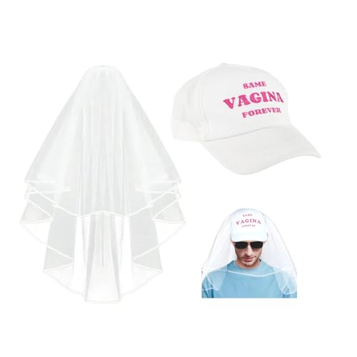 Charinor Same Vaginia Forever Cap, Junggesellenabschied Männer,JGA Männer Accessoires,Männer Cap für JGA(Weiß) von Charinor