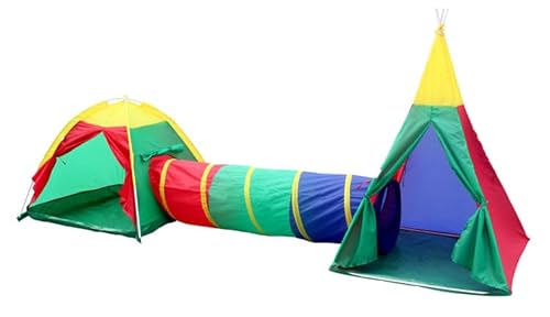 Charles Bentley Kinder 3 in 1 Abenteuer Indoor Outdoor Tepee-Spiel-Zelt Set - Folds Wohnung Compact Speicher von Charles Bentley