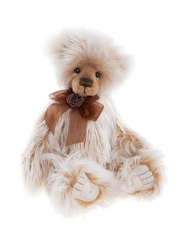 Charlie Bears Ari Teddybär weicher Langflor Plüsch mit Schleife zum Sammeln von Charlie Bears