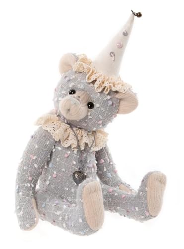 Charlie Bears Serendipity 2023 Teddybär-Mütze und Charm-Details, Plüschtier zum Sammeln, Blau und Creme von Charlie Bears