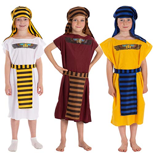 Charlie Crow Ägyptisches Kostüm-Set für Kinder | Zwei Größen 5-12 Jahre (Weiß, 9-12 Jahre) von Charlie Crow