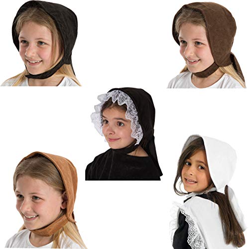 Charlie Crow Black Victorian Edwardian Girls Fancy Dress Bonnet von Charlie Crow