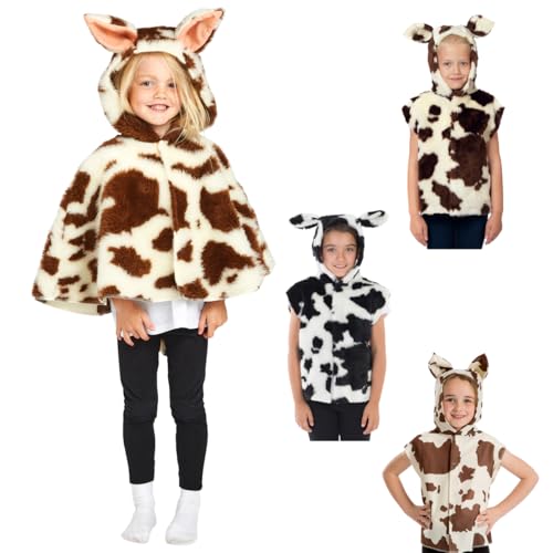 Charlie Crow Brown & White Fur Cow Cape Kinderkostüm Einheitsgröße 3-8 Jahre Charlie Crow Brown & White Fur Cow Cape Kinderkostüm Einheitsgröße 3-8 Jahre von Charlie Crow