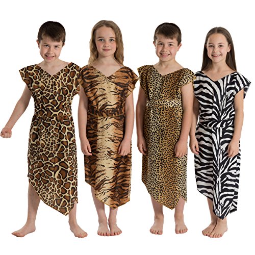 Charlie Crow Höhlenmenschen- oder Höhlenmädchen-Kostüm für Kinder. Tiger 9-12 Jahre. von Charlie Crow