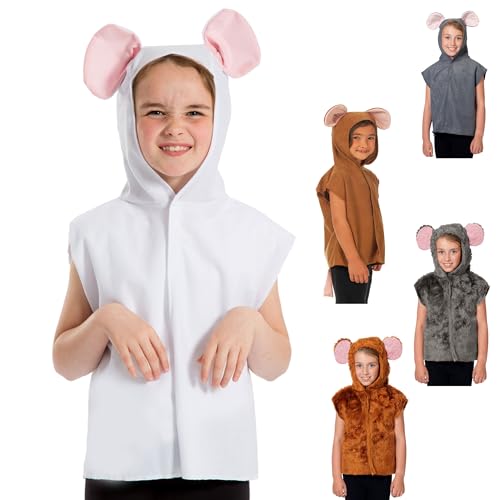 Charlie Crow Maus Kostüm für Kinder - Weiß - Einheitsgröße 3-8 Jahre. Charlie Crow Maus Kostüm für Kinder - Weiß - Einheitsgröße 3-8 Jahre. von Charlie Crow