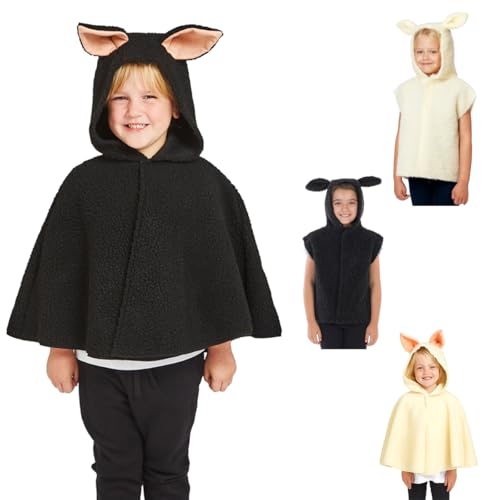 Charlie Crow Schwarzes Lamm Kostüm für Kinder. Umhang. 3-5 Jahre. von Charlie Crow