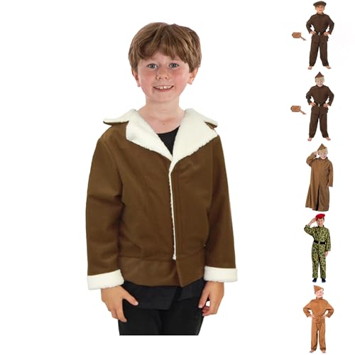 Charlie Crow WW2 Allied Army Officer, Soldat, Pilot, Privat, Home Guard Kostüm für Kinder von 7–11 Jahren von Charlie Crow