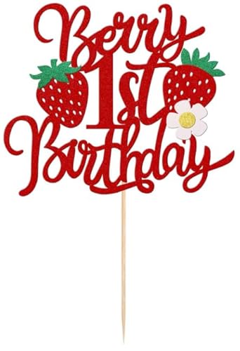 CharmBurst Erdbeere Happy Birthday Tortendeko Geburtstag Gold,Kuchendeko Geburtstag,Cupcake Topper,Happy Birthday Deko,Torten Deko Cake Topper Geburtstag,Kuchen Deko Geburtstag CharmBurst Erdbeere Happy Birthday Tortendeko Geburtstag Gold,Kuchendeko Geburtstag,Cupcake Topper,Happy Birthday Deko,Torten Deko Cake Topper Geburtstag,Kuchen Deko Geburtstag von CharmBurst