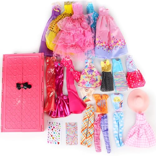Charmofun 86 Kleidung Schmuck Zubehör für Puppen, Puppen Kleiderschrank für 11.5 Zoll Puppen, Puppenkleidung Zubehör, Puppe Verkleiden Spielzeug für ab 6 7 8 9 10 11 12 Jahre Mädchen Charmofun 86 Kleidung Schmuck Zubehör für Puppen, Puppen Kleiderschrank für 11.5 Zoll Puppen, Puppenkleidung Zubehör, Puppe Verkleiden Spielzeug für ab 6 7 8 9 10 11 12 Jahre Mädchen von Charmofun