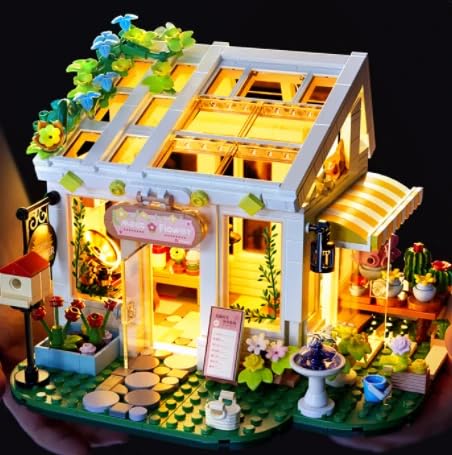 Charmofun Blumenhaus-Bausätze mit LED-Licht von Charmofun