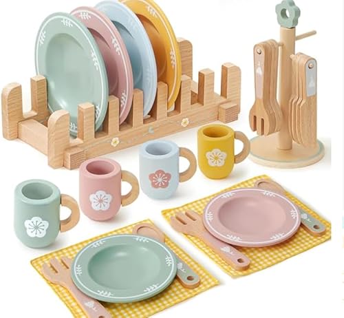 Charmofun Kinderküche Zubehör Holz (Farbe-1) von Charmofun