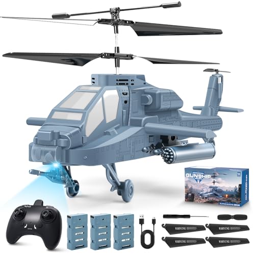 Charmofun hubschrauber ferngesteuert, 2.4Ghz RC Helikopter mit Licht und 3 Akkus, 40 Minuten Flugzeit, 3.5 Kanäle Helikopter Ferngesteuert mit Höhenhaltefunktion, Geschenke für Kinder ab 8 Jahre(Blau) von Charmofun