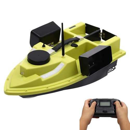 Charocean 500m Futterboot mit GPS Nachtangeln Fischköder Köderboot mit LED-Navigator-Licht, Fernbedienung Futterboote Bait Boat Ferngesteuertes Köderboot, 2 KG Beladung von Charocean