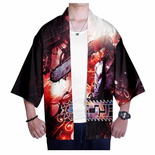 Anime Manga Kettensägen-Mann-Kimono, Unisex, Umhang für Kettensägen-Fans, Cosplay oder Geschenk von Charous