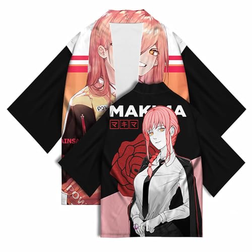 Anime Manga Kettensägen-Mann-Makima-Kimono-Haori, Unisex-Umhang für Kettensägen-Fans, Cosplay oder Geschenk von Charous