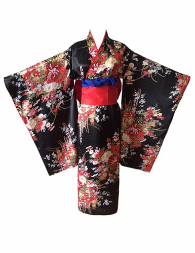Charous Anime Jigoku Shoujo Cosplay Enma Ai Kostüm, Kimono-Uniform-Set Für Festival-Cosplay,Schwarz,XL Charous Anime Jigoku Shoujo Cosplay Enma Ai Kostüm, Kimono-Uniform-Set Für Festival-Cosplay,Schwarz,XL von Charous