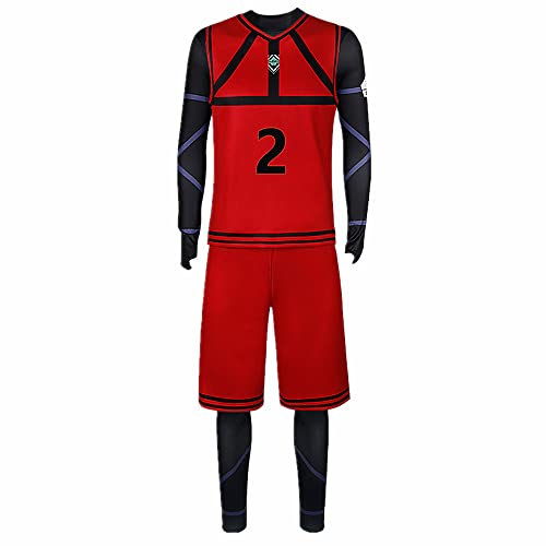 Charous Anime Manga BLUE LOCK Cosplay Aryu Jyubei Sportswear Anzüge,Unisex Sport Kostüm Für Perform Cosplay Charous Anime Manga BLUE LOCK Cosplay Aryu Jyubei Sportswear Anzüge,Unisex Sport Kostüm Für Perform Cosplay von Charous