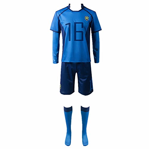 Charous Anime Manga BLUE LOCK Cosplay Hiori Yo Sportswear Anzüge,Unisex Sport Kostüm Für Festival Perform Cosplay von Charous