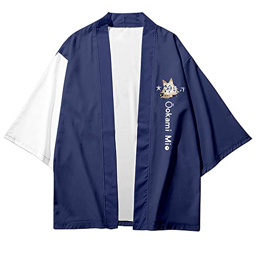 Charous Virtuelle Gastgeber Ookami Mio Cosplay Kimono Haori,2023 Unisex Umhang Für UP Fans Cosplay Oder Geschenk von Charous