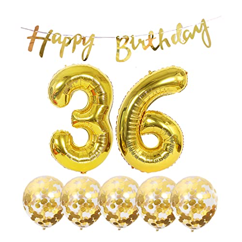 2 Luftballons Zahl 36 Gold+5 Konfetti Luftballons+gold banner Folienballon 36.Geburtstags deko Männer frauen 36 Jahr Geburtstags deko Zahlenballon 36 Luftballons 36 Geburtstags Mann frau 2 Luftballons Zahl 36 Gold+5 Konfetti Luftballons+gold banner Folienballon 36.Geburtstags deko Männer frauen 36 Jahr Geburtstags deko Zahlenballon 36 Luftballons 36 Geburtstags Mann frau von Chaungfu