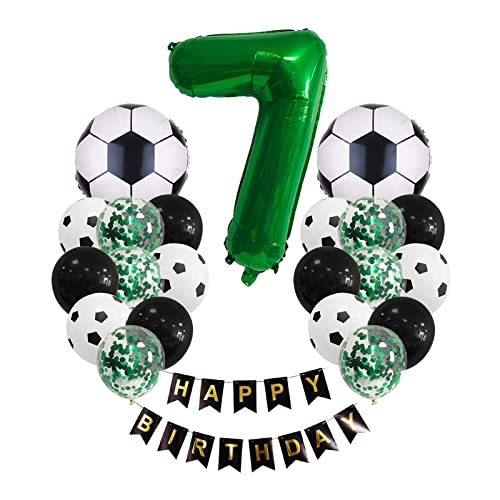 Fußball Luftballons Set 7. Geburtstag Deko, Fußball Luftballon 7. Geburtstag Grün, Geburtstagsdeko Jungen 7 Jahr, 7 Ballon Fußball Deko, 7.Geburtstagsdeko Fußball, Happy Birthday Girlande Fußball Luftballons Set 7. Geburtstag Deko, Fußball Luftballon 7. Geburtstag Grün, Geburtstagsdeko Jungen 7 Jahr, 7 Ballon Fußball Deko, 7.Geburtstagsdeko Fußball, Happy Birthday Girlande von Chaungfu