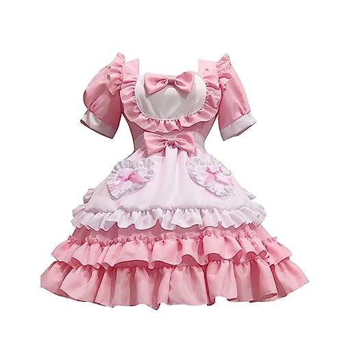 Chdirnely Maid Dress Cosplay Set, Damen Maid Costume Outfit, Halloween Costumes Maid Sweet Kawaii Costume Fancy Dress,Cosplay Maid Outfit for Ladies von Chdirnely