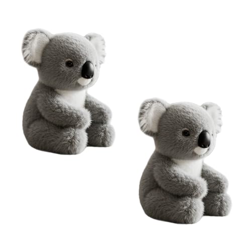 2 Stück Koala Plüschtier - Emotional Healing On Demand, Niedlich Koala Kuscheltier, Ultra-Soft Koalas Plush Mimics The Matural Movements Like a Real Koalas, Stress Abbauen Koalas Spielzeug für Kinder von Chdnhe