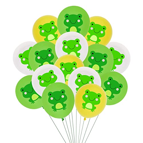 36 Stück Frosch-Latexballons, Frosch-Geburtstagsfeier-Dekorationen mit Froschdruck-Luftballons für Kinder-Babyparty-Geburtstags-Frosch-Motto-Party-Zubehör 36 Stück Frosch-Latexballons, Frosch-Geburtstagsfeier-Dekorationen mit Froschdruck-Luftballons für Kinder-Babyparty-Geburtstags-Frosch-Motto-Party-Zubehör von Cheereveal