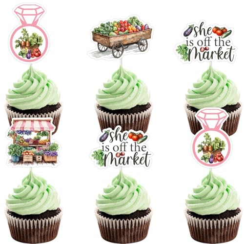 Cheereveal Bauernmarkt Thema Junggesellenabschied Dekorationen, 36pcs Sie ist Off The Market Cupcake Topper, Obst Gemüse Braut Dusche Hochzeit Verlobung Party Zubehör Cheereveal Bauernmarkt Thema Junggesellenabschied Dekorationen, 36pcs Sie ist Off The Market Cupcake Topper, Obst Gemüse Braut Dusche Hochzeit Verlobung Party Zubehör von Cheereveal