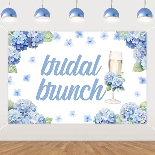Cheereveal Hortensien-Brautparty-Dekorationen, 1,5 x 0,9 m, staubiger blauer Brautbrunch-Hintergrund, Frühlingsblühblumen-Hintergrund, Blumen-Thema, Mimose, Bar, Hochzeit, Verlobung Cheereveal Hortensien-Brautparty-Dekorationen, 1,5 x 0,9 m, staubiger blauer Brautbrunch-Hintergrund, Frühlingsblühblumen-Hintergrund, Blumen-Thema, Mimose, Bar, Hochzeit, Verlobung von Cheereveal