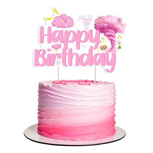 Cheereveal Tornado Geburtstag Kuchen Topper, Rosa Twonado Fournado Geburtstag Kuchen Topper für Mädchen, Wetter Sturm Thema Bday Baby Shower Party Dekorationen Lieferungen Cheereveal Tornado Geburtstag Kuchen Topper, Rosa Twonado Fournado Geburtstag Kuchen Topper für Mädchen, Wetter Sturm Thema Bday Baby Shower Party Dekorationen Lieferungen von Cheereveal