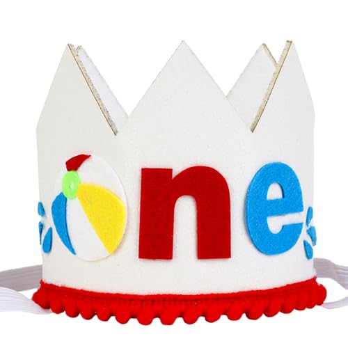 Cheerupp 1 x Geburtstagshut für Jungen, Strand, Mädchen, The Big One Birthday Hat Surf Ozean Crown Thema Erster Geburtstag Party Dekoration Zubehör Cheerupp 1 x Geburtstagshut für Jungen, Strand, Mädchen, The Big One Birthday Hat Surf Ozean Crown Thema Erster Geburtstag Party Dekoration Zubehör von Cheerupp