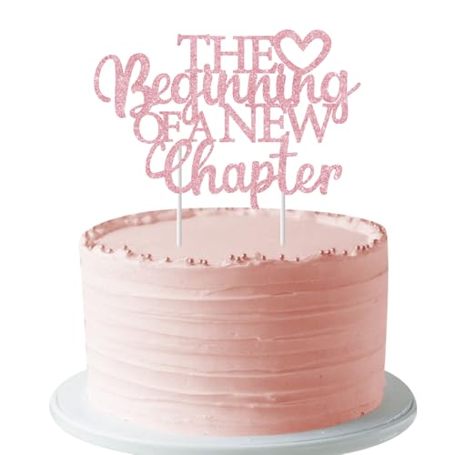 Cheerupp Tortenaufsatz mit Aufschrift "The Beginning of a New Chapter", Glitzer-Kuchendekoration, Abenteuer-Abschieds-Thema, Kuchen-Picker für Hochzeit, Ruhestand, Geburtstag, Babyparty, Partyzubehör Cheerupp Tortenaufsatz mit Aufschrift "The Beginning of a New Chapter", Glitzer-Kuchendekoration, Abenteuer-Abschieds-Thema, Kuchen-Picker für Hochzeit, Ruhestand, Geburtstag, Babyparty, Partyzubehör von Cheerupp