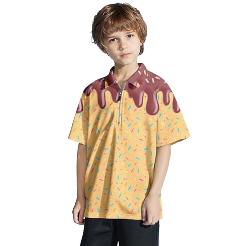 Chejarity Jungen Poloshirt Süßigkeiten Muster Kurzarm Reißverschluss Kragen T-Shirt Sommer Oberteil Cartoon Muster Freizeithemd Atmungsaktiv Kinderbekleidung Streetwear für Kinder Chejarity Jungen Poloshirt Süßigkeiten Muster Kurzarm Reißverschluss Kragen T-Shirt Sommer Oberteil Cartoon Muster Freizeithemd Atmungsaktiv Kinderbekleidung Streetwear für Kinder von Chejarity