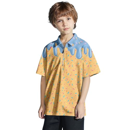 Chejarity Jungen Poloshirt Süßigkeiten Muster Kurzarm Reißverschluss Kragen T-Shirt Sommer Oberteil Cartoon Muster Freizeithemd Atmungsaktiv Kinderbekleidung Streetwear für Kinder Chejarity Jungen Poloshirt Süßigkeiten Muster Kurzarm Reißverschluss Kragen T-Shirt Sommer Oberteil Cartoon Muster Freizeithemd Atmungsaktiv Kinderbekleidung Streetwear für Kinder von Chejarity
