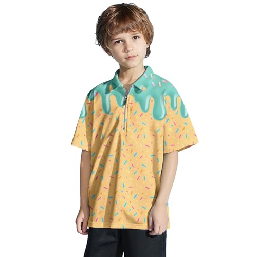 Chejarity Jungen Poloshirt Süßigkeiten Muster Kurzarm Reißverschluss Kragen T-Shirt Sommer Oberteil Cartoon Muster Freizeithemd Atmungsaktiv Kinderbekleidung Streetwear für Kinder Chejarity Jungen Poloshirt Süßigkeiten Muster Kurzarm Reißverschluss Kragen T-Shirt Sommer Oberteil Cartoon Muster Freizeithemd Atmungsaktiv Kinderbekleidung Streetwear für Kinder von Chejarity
