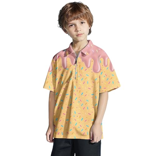 Chejarity Jungen Poloshirt Süßigkeiten Muster Kurzarm Reißverschluss Kragen T-Shirt Sommer Oberteil Cartoon Muster Freizeithemd Atmungsaktiv Kinderbekleidung Streetwear für Kinder Chejarity Jungen Poloshirt Süßigkeiten Muster Kurzarm Reißverschluss Kragen T-Shirt Sommer Oberteil Cartoon Muster Freizeithemd Atmungsaktiv Kinderbekleidung Streetwear für Kinder von Chejarity